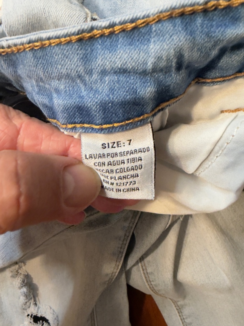 EUC Women's Flying Angel Light Wash Denim Jeans Size 7/25" Inseam (KB6) - Picture 7 of 9